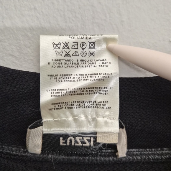 Fuzzi Jean Paul Gaultier Tribal Tattoo Shapewear Navy Velvet Longsleeve Dress L - Picture 9 of 9